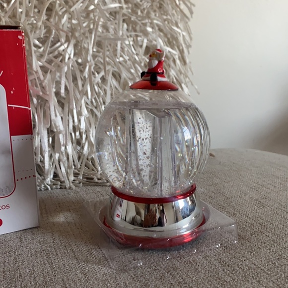 Santa cheer christmas holiday light up snow globe home decor in box - Picture 3 of 17